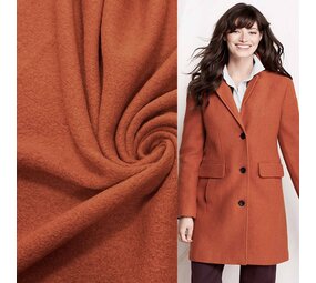 NJ COUPON - Boiled Wool Uni CW40 - brique 100x150CM