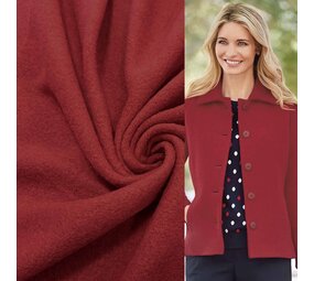 NJ COUPON - Boiled Wool Uni CW38 - red 160x150CM