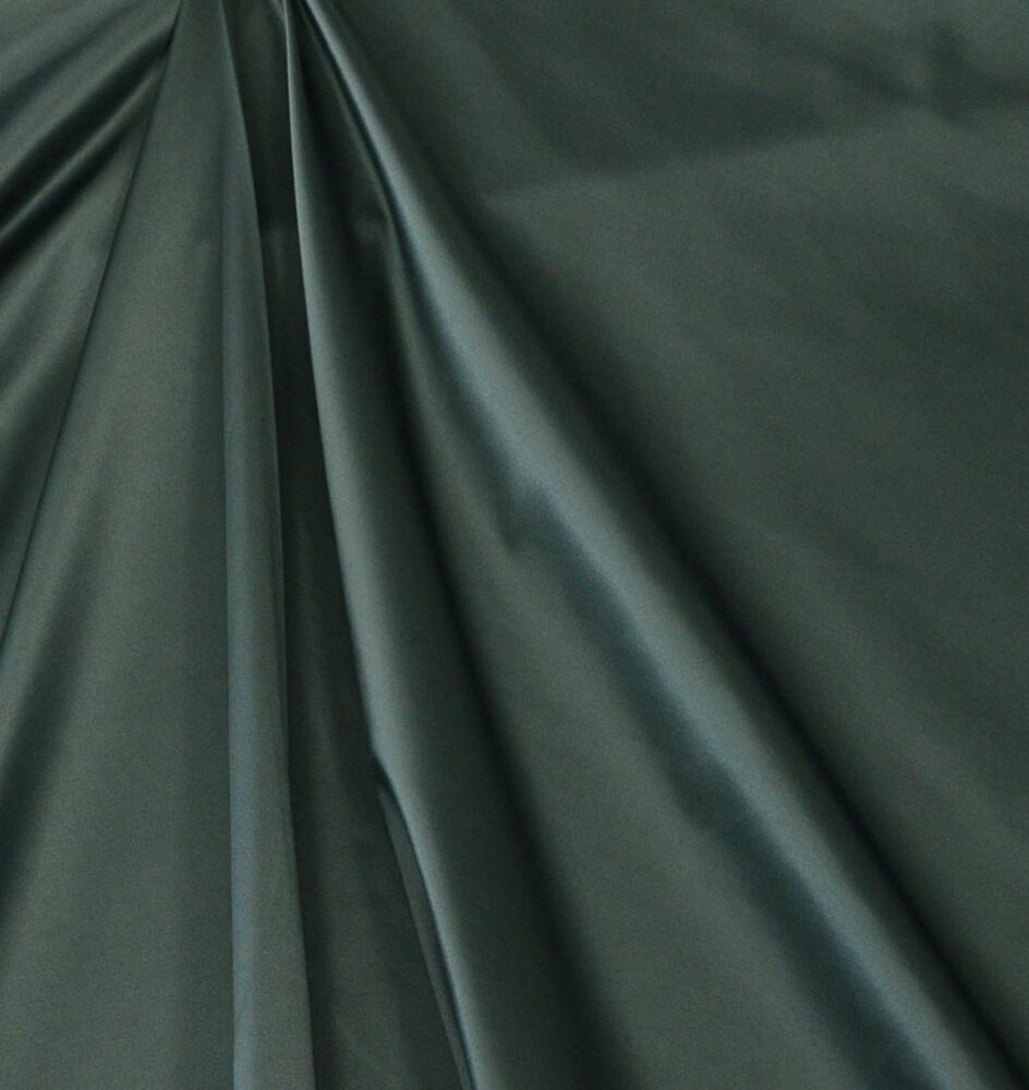 NJ COUPON -Glans Katoen Uni S23 - donkergroen  145 x 145CM