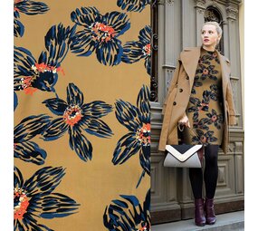 NJ COUPON - Viscose Satijn Inkjet 3255    110x140CM