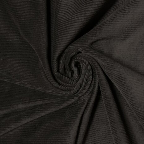 NJ COUPON - Cotton Corduroy Stretch AB03 - Black 120X140CM