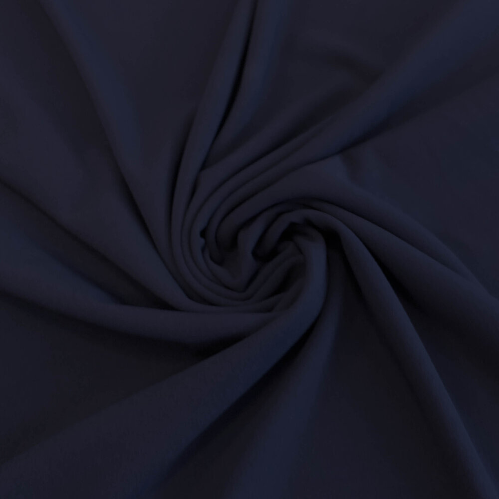 COUPON NJ - Crêpe Scuba CR07 - bleu foncé 120 x 140 cm