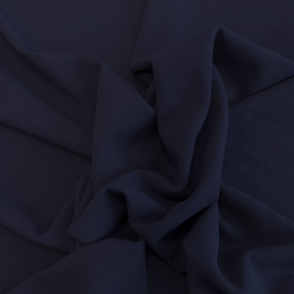 COUPON NJ - Crêpe Scuba CR07 - bleu foncé 120 x 140 cm