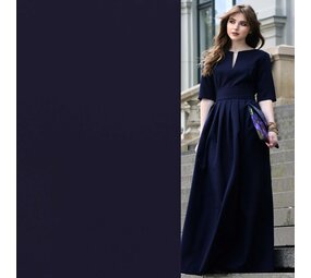 NJ COUPON- Scuba Crepe CR07 – dunkelblau, 120 x 140 cm