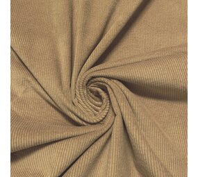 COUPON NJ - Velours côtelé extensible en coton AB29 - beige clair 100+100x140CM