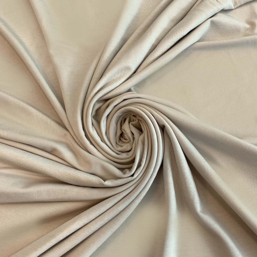 COUPON NJ - Jersey de bambou Uni BV05 - beige clair 80x145cm