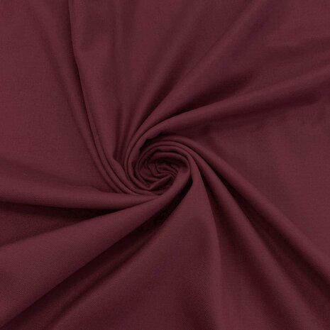NJ COUPON -  Bamboe Gabardine Stretch BC11 - bordeaux rood   90+75x150CM