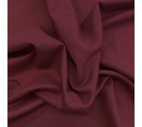 NJ COUPON - Bamboe Gabardine Stretch BC11 - bordeaux rood   90+75x150CM