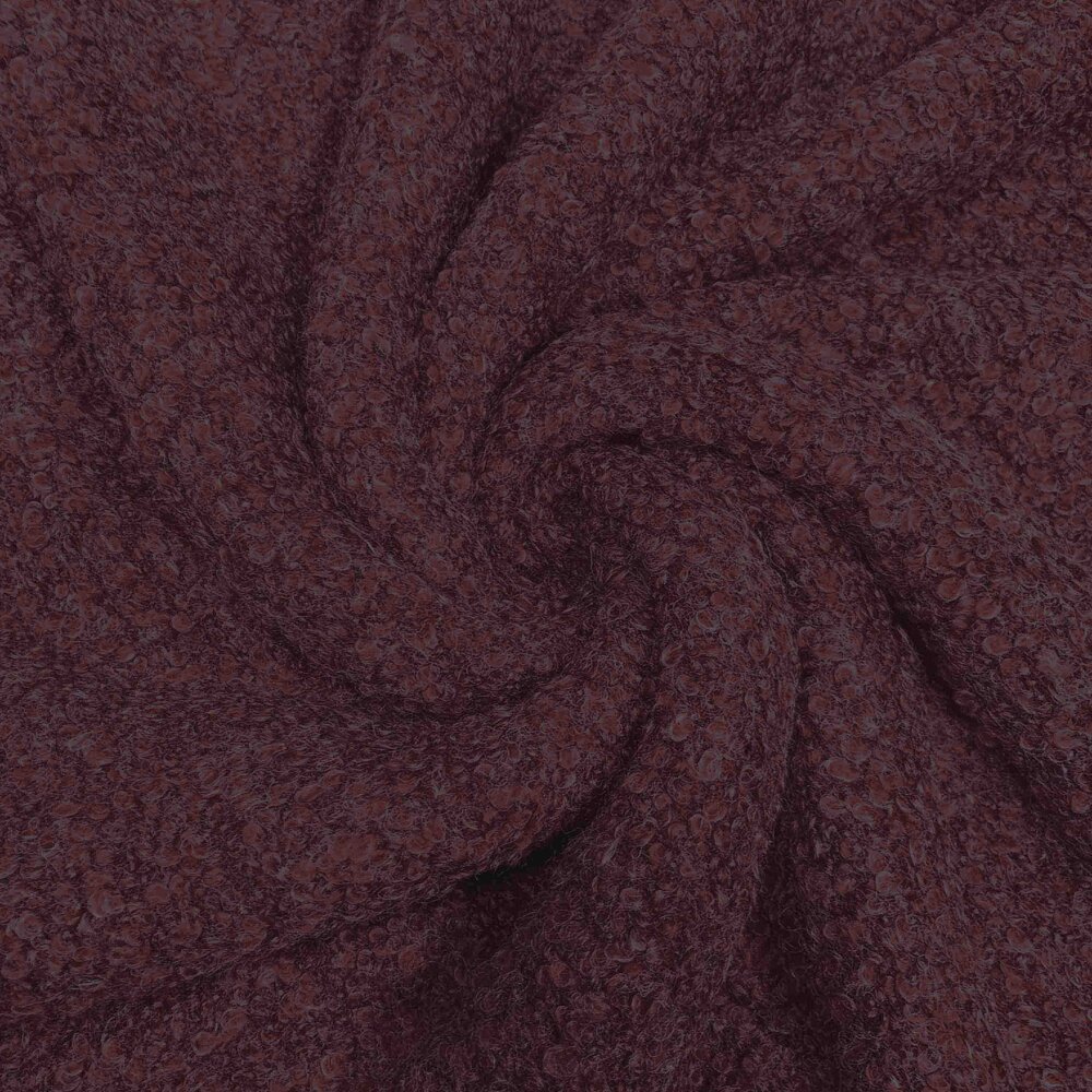 NJ COUPON - Bouclé Kreisel BB31 Bordeaux 140+75x150CM NJ COUPON - Bouclé Kreisel BB31 Bordeaux 140+75x150CM