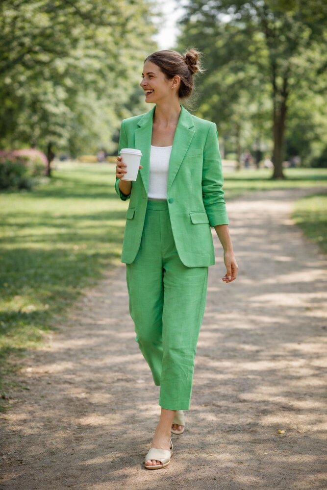 Cotton Stretch 5427 - soft emerald green