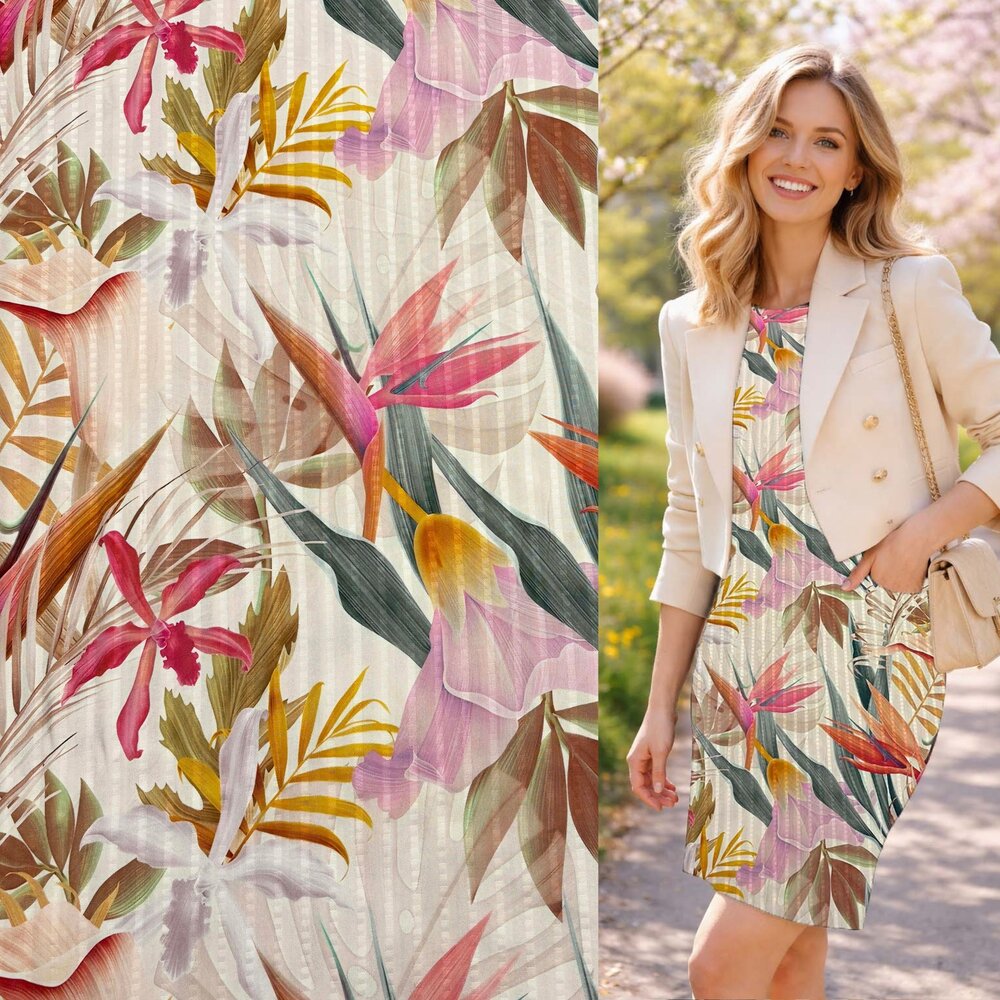 Viscose tissée en relief 5437