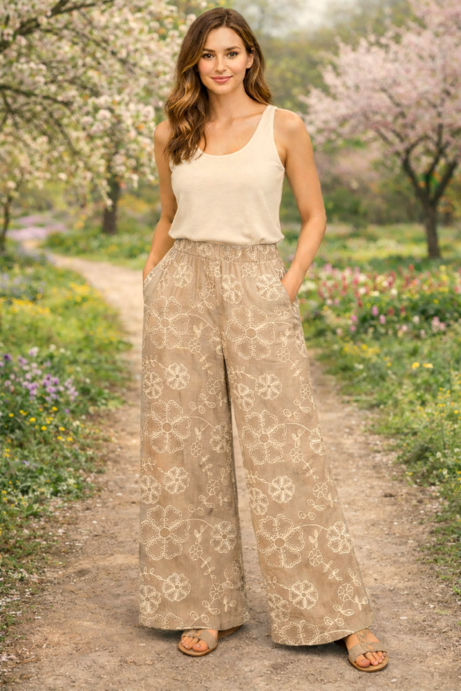 Linnenlook Geborduurd 5443