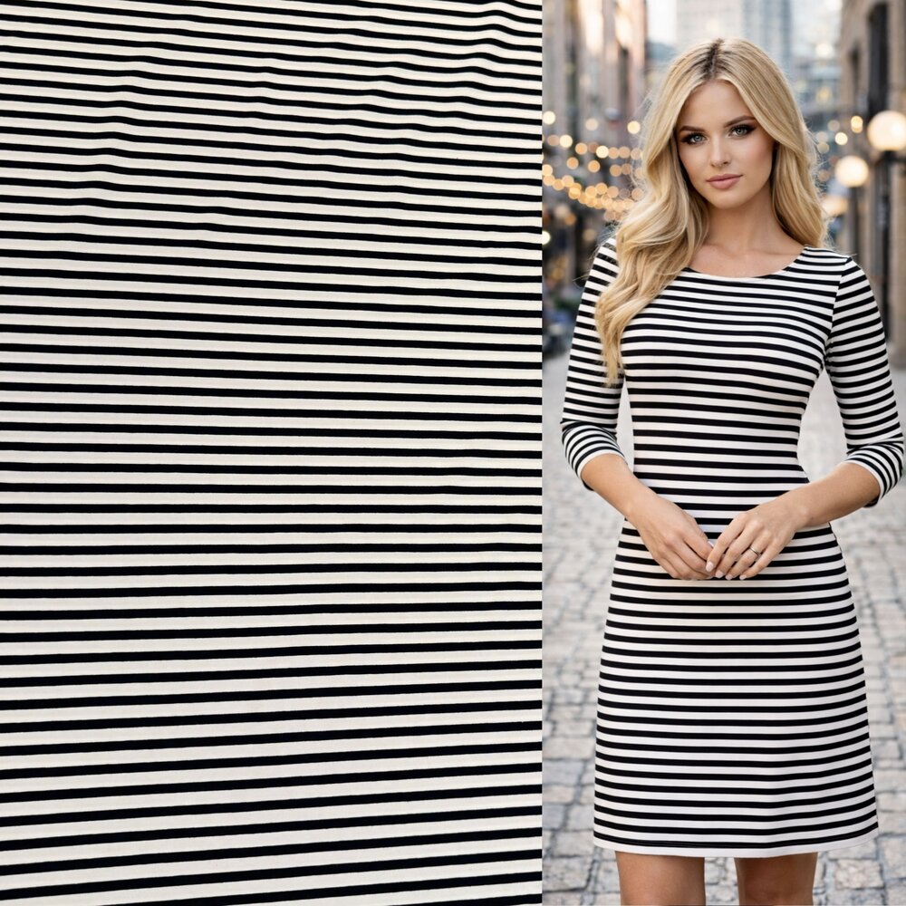 Jersey  5446 - zwart/wit