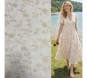 Viscose Geborduurd 5449