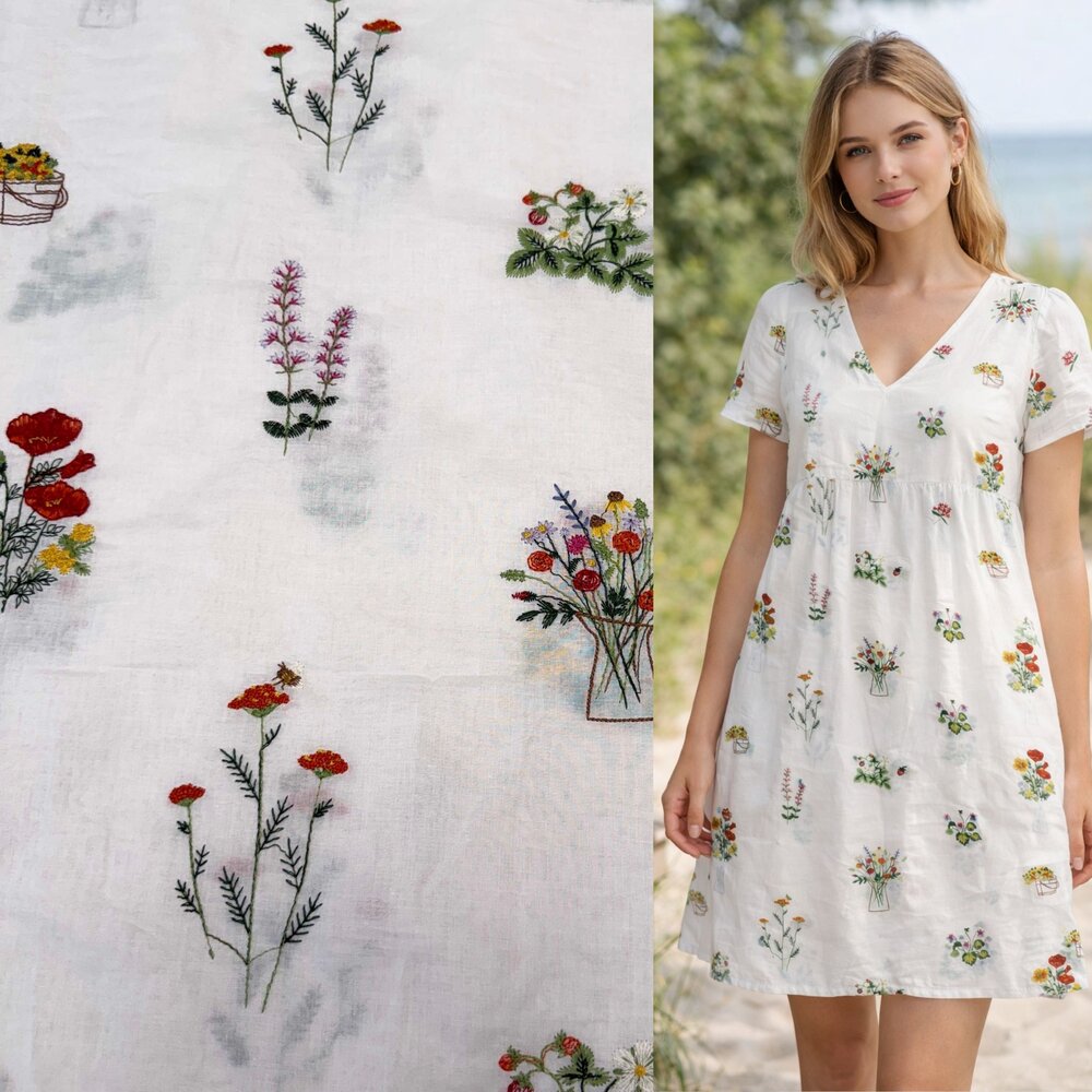 Cotton Batiste Embroidered 5466