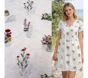 Cotton Batiste Embroidered 5466