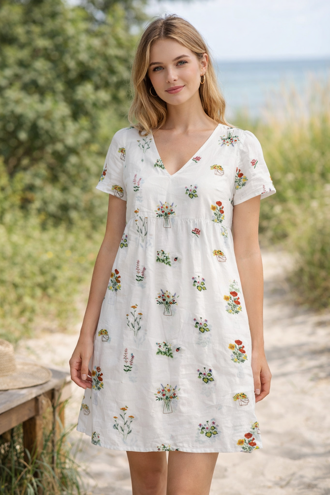 Cotton Batiste Embroidered 5466