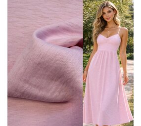 Linnen Viscose Twill 5477 - licht roze Linnen Viscose Twill 5477 - licht roze
