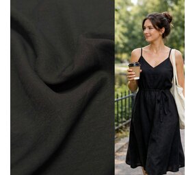 Leinen-Viskose-Twill 5489 - schwarz Leinen-Viskose-Twill 5489 - schwarz