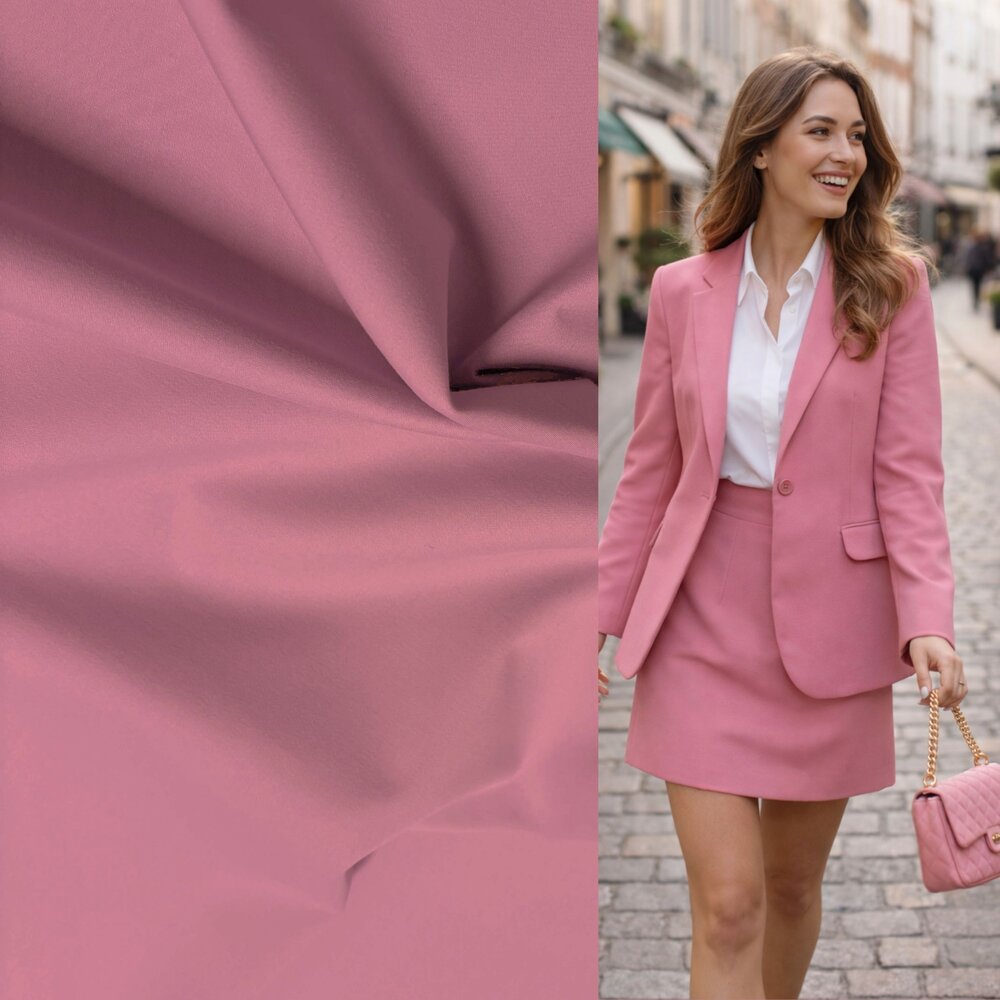 Coton extensible 5487 - rose lilas