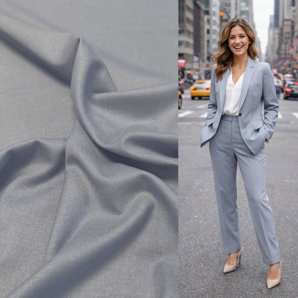 Bamboe Gabardine Stretch BC40 - Jeansblauw !!NIEUW!!