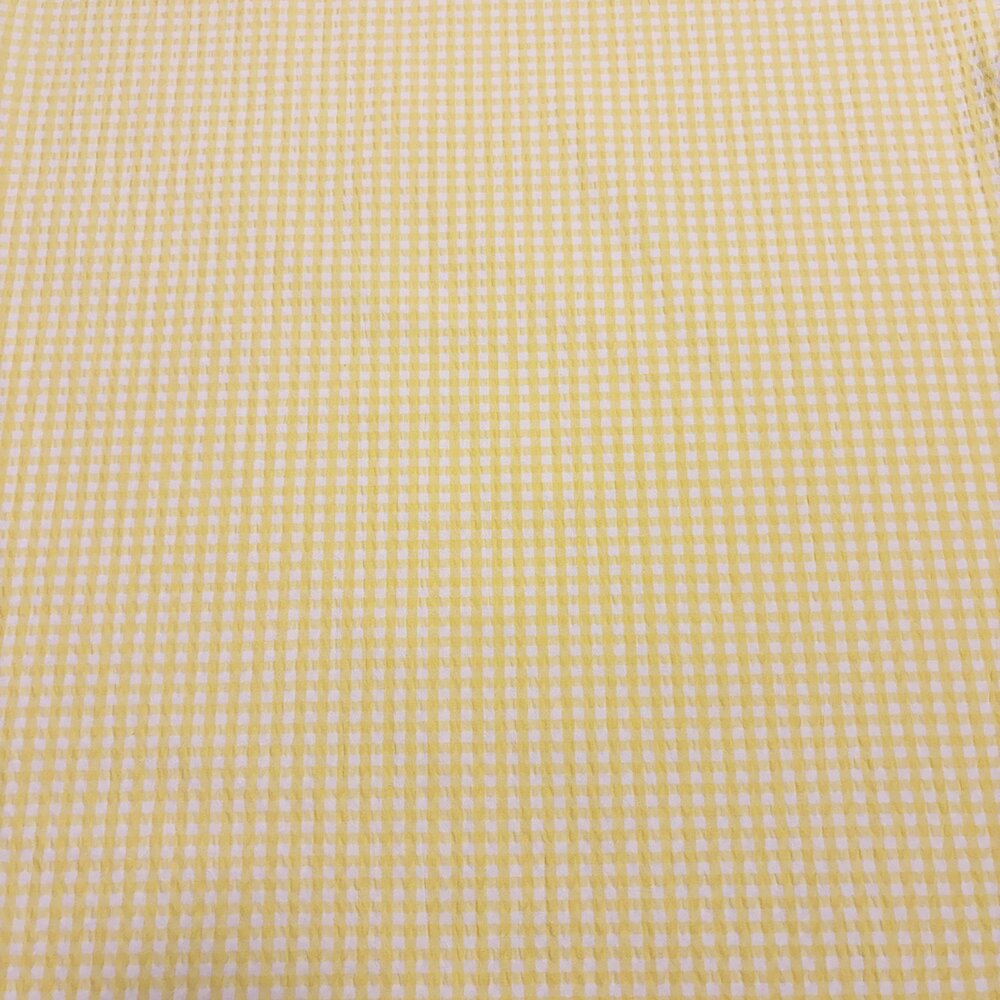 Coton Seersucker 5490 - jaune/blanc