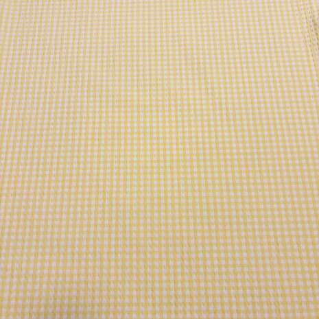 Coton Seersucker 5490 - jaune/blanc