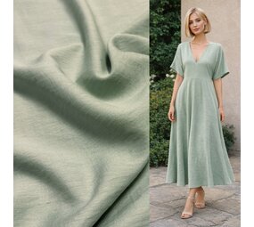 Linen Viscose Twill 5493 - Light Olive Green