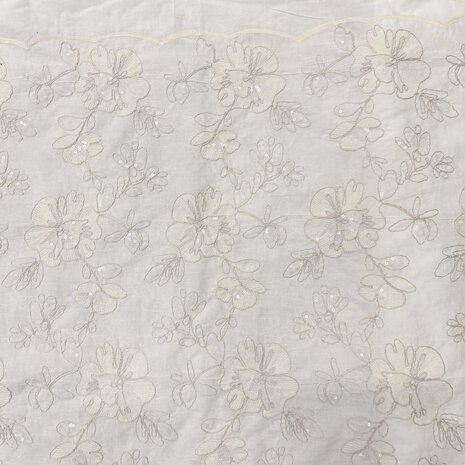 Batiste de coton brodée 5504 Batiste de coton brodée 5504