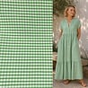 Viscose Stretch Checked 5526 - Green/White Viscose Stretch Checked 5526 - Green/White