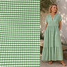 Viskose Stretch Checked 5526 - Grün/Weiß