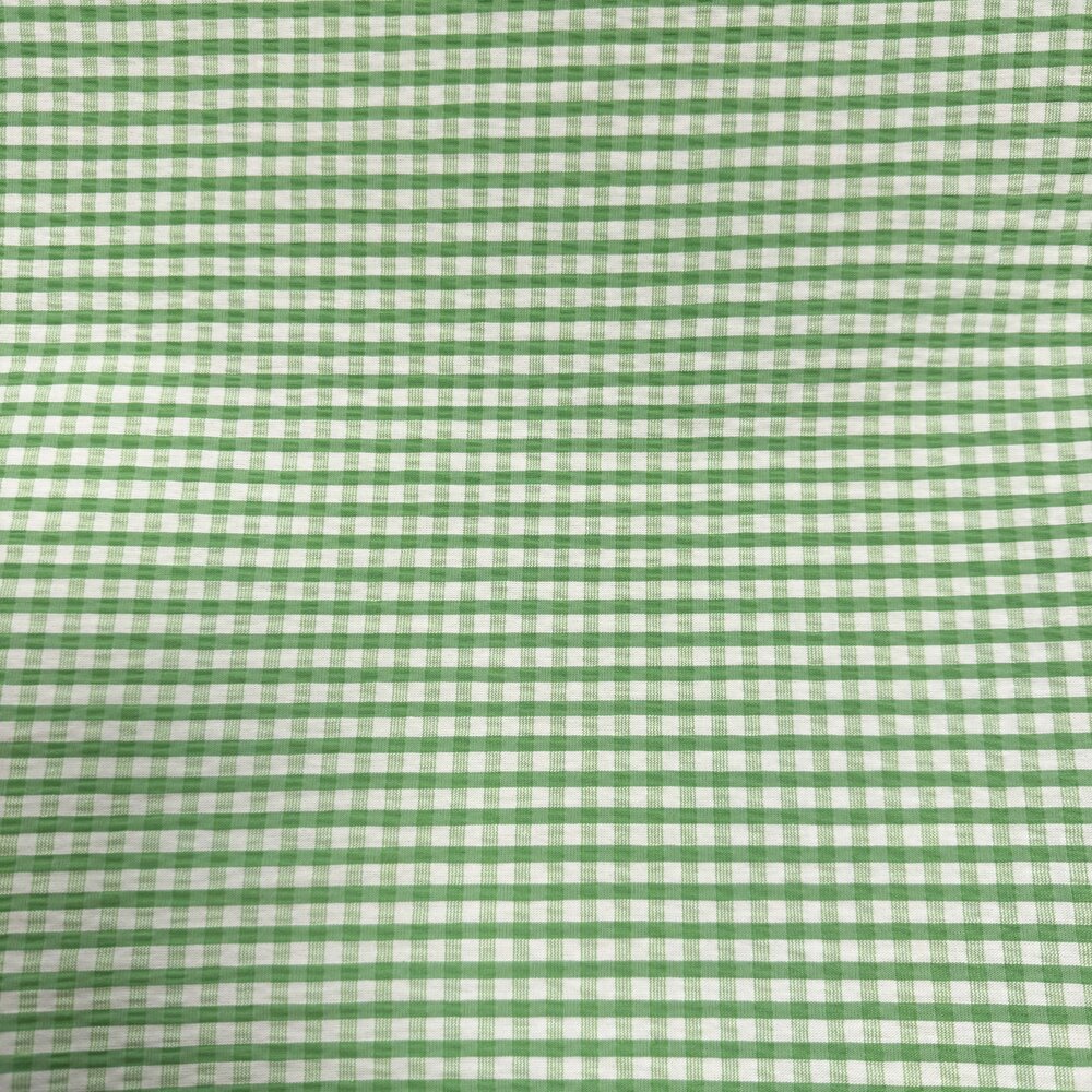 Viscose Stretch Geruit 5526 - Groen/wit Viscose Stretch Geruit 5526 - Groen/wit