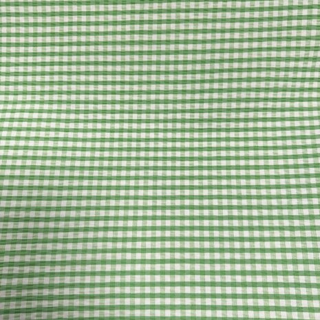 Viskose Stretch Checked 5526 - Grün/Weiß