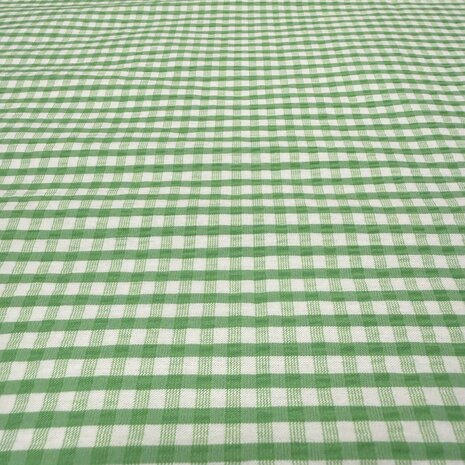 Viskose Stretch Checked 5526 - Grün/Weiß