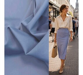 Coton satiné extensible et confortable SK32 - Bleu ciel ! NOUVEAU !