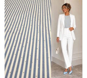 Cotton Poplin with rhinestones - 5516 - Copy