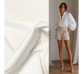 Katoen poplin 5532 - warmwit Katoen poplin 5532 - warmwit