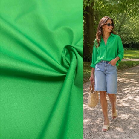 Popeline de coton 5542 - vert émeraude