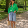Katoen poplin 5542 - smaragdgroen Katoen poplin 5542 - smaragdgroen