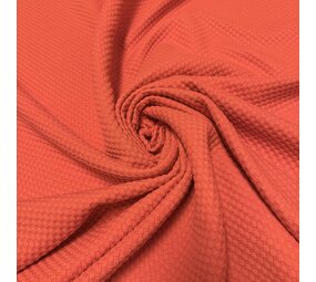 COUPON VJ - Tricot extensible à structure gaufrée 4997 - rouge 250X170CM (FT)