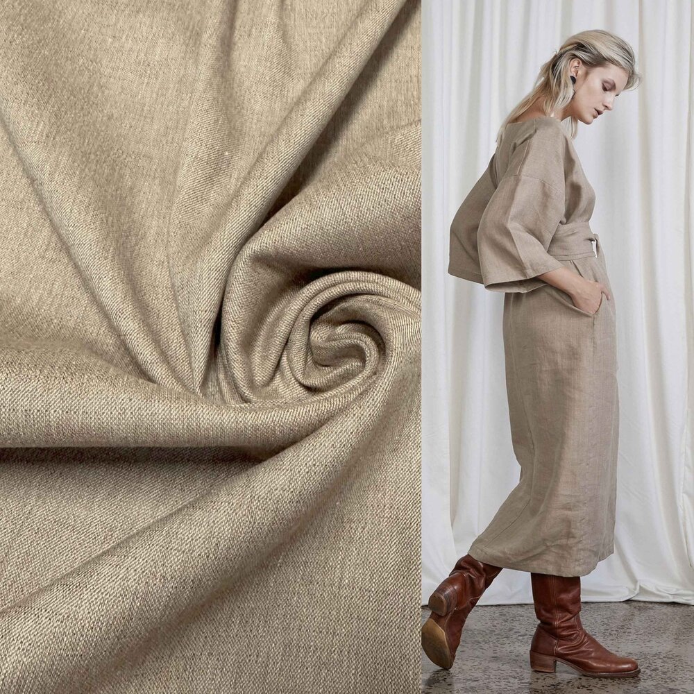 COUPON VJ - Lin 5104 - beige chiné 90X140CM (FT) COUPON VJ - Lin 5104 - beige chiné 90X140CM (FT)