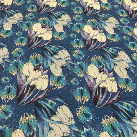 VJ COUPON Linen Viscose Inkjet 5127 130X140CM