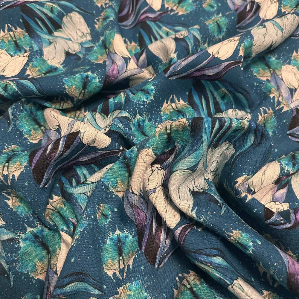 VJ COUPON Linen Viscose Inkjet 5127 130X140CM