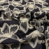 VJ COUPON - Cotton Batiste Embroidered dark blue 5485 125X150CM