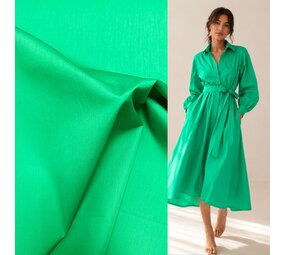 Katoen poplin 5552 - fel smaragd groen