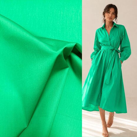 Cotton poplin 5552 - bright emerald green