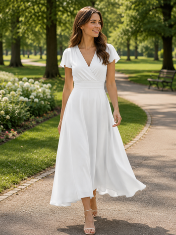 Gabardine Terlenka Stretch T04 - wit