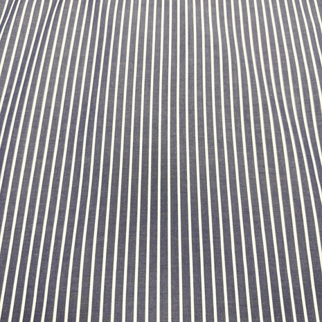 Katoen poplin 5558 - blauw/wit gestreept Katoen poplin 5558 - blauw/wit gestreept