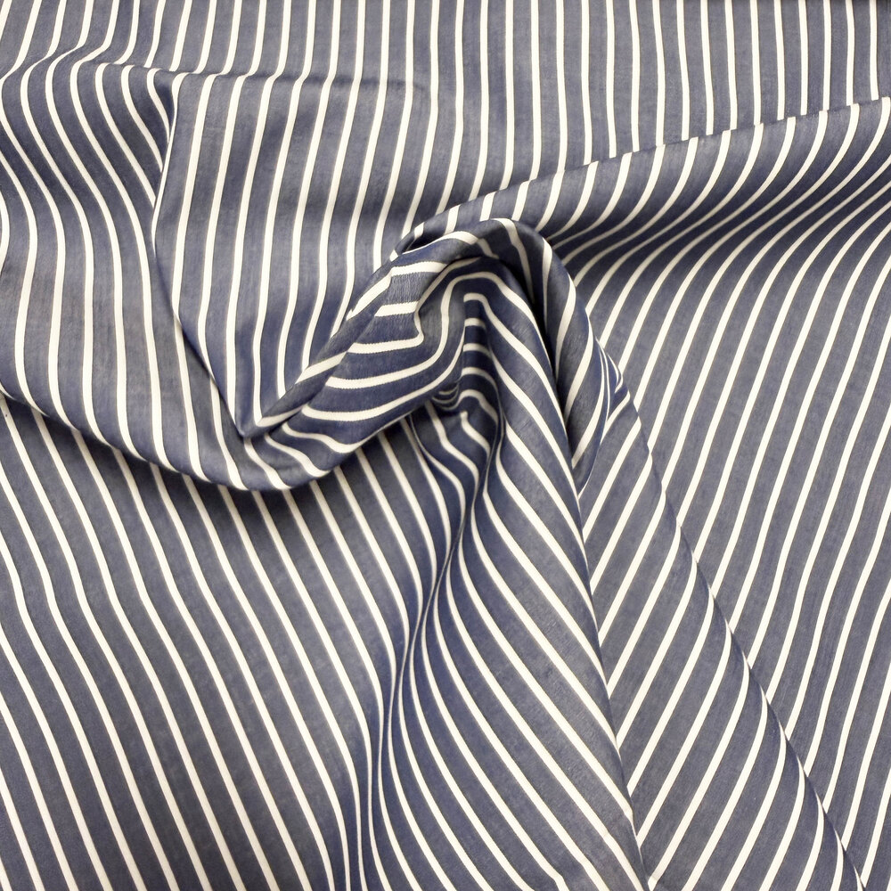 Baumwollpopeline 5558 - blau/weiß gestreift Baumwollpopeline 5558 - blau/weiß gestreift