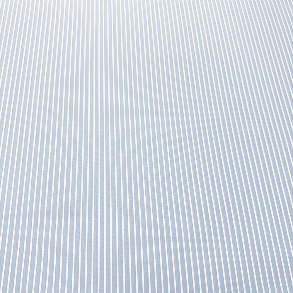 Popeline de coton 5567 - rayures bleu clair/blanc Popeline de coton 5567 - rayures bleu clair/blanc